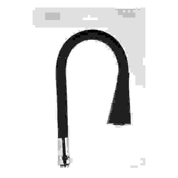 Излив смесителя для кухни, силиконовый, 2 режима, черный