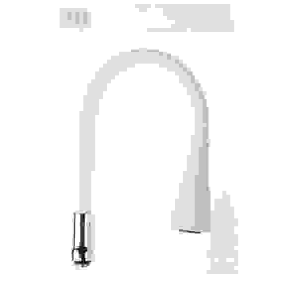 Излив смесителя для кухни, силиконовый, 2 режима, белый