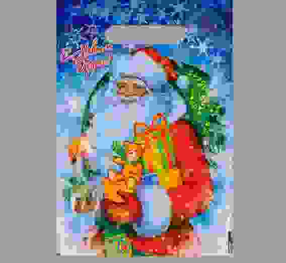 Пакет &quot;Новогодняя метель&quot;. полиэтиленовый с вырубной ручкой. 20 х 30 см. 30 мкм. 3856204