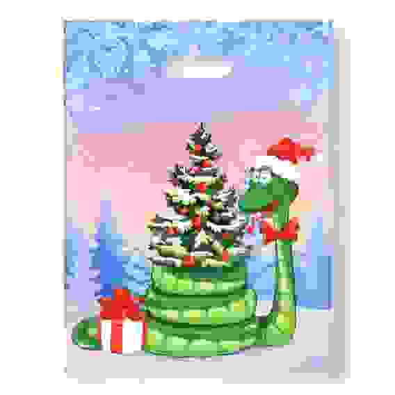 Пакет "Новогодний момент", полиэтиленовый с вырубной ручкой, 40 х 31 см, 30 мкм 10636569