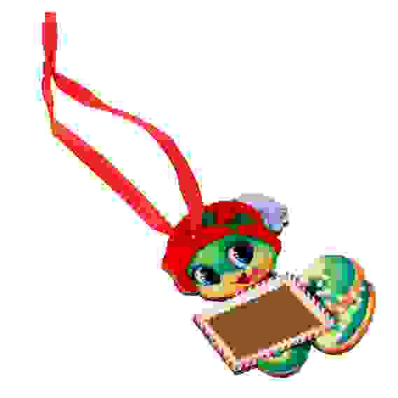 Подвеска новогодняя деревянная &quot;Змея в шапке&quot; со скретч-слоем 10348488