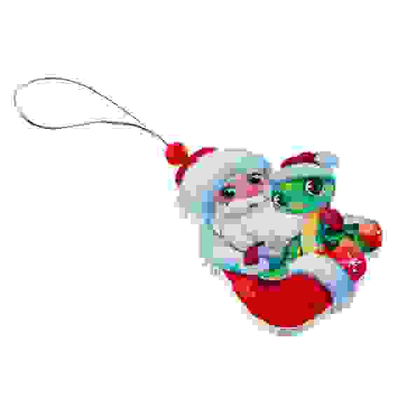 Подвеска новогодняя деревянная \&quot;Дед Мороз и змейка\&quot; 10347075