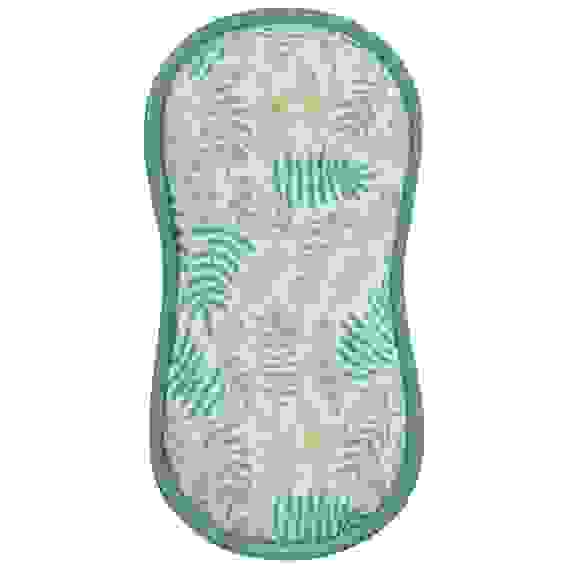 Губка-скраб двухсторонняя 19х9,5см 1шт, микрофибра+абразив