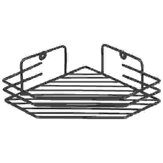Полка угловая 20,5*20,5*6,5 см (термопластичное покрытие) графит