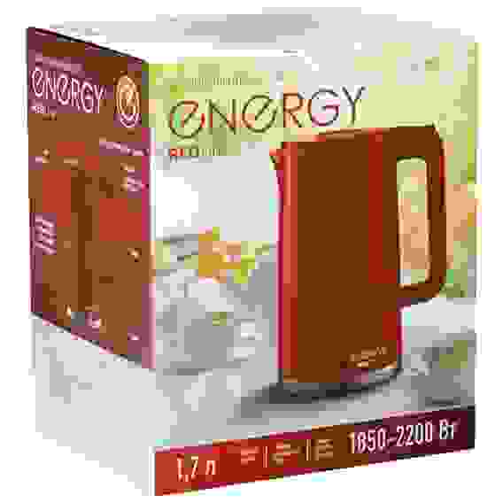 Чайник ENERGY E-208 (1,7 л) красный, двойной корпус