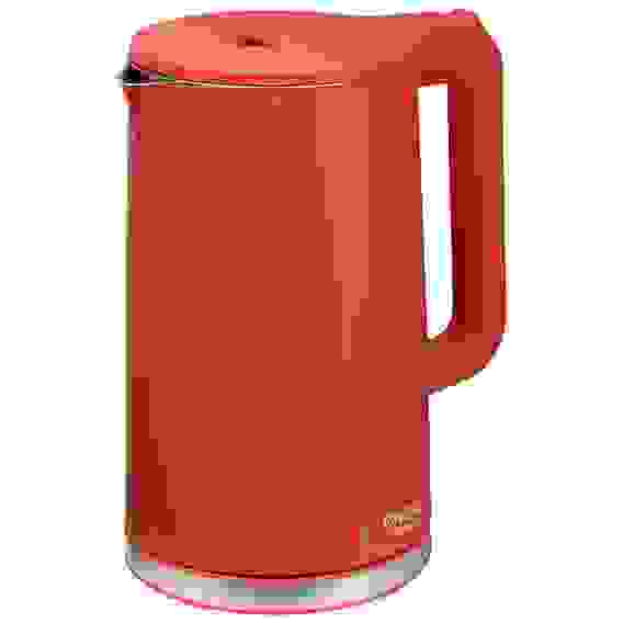 Чайник ENERGY E-208 (1,7 л) красный, двойной корпус