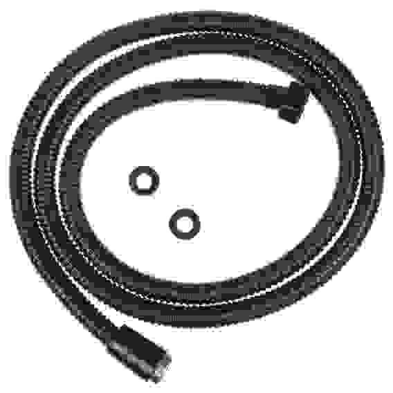 Шланг для душа, 150см, 1/2&quot;(Имп)-1/2&quot;(Имп), сталь, латунь, EPDM, антитвист, черный RAIN