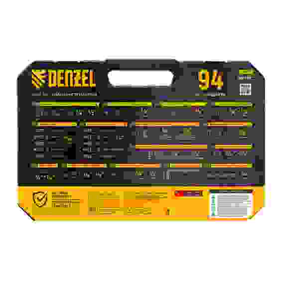 Набор инструментов, 1/2&quot;, 1/4&quot;, CrV, S2, пластиковый кейс, 94 предмета// Denzel