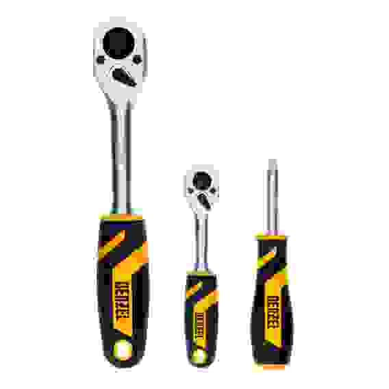 Набор инструментов, 1/2&quot;, 1/4&quot;, CrV, S2, пластиковый кейс, 94 предмета// Denzel