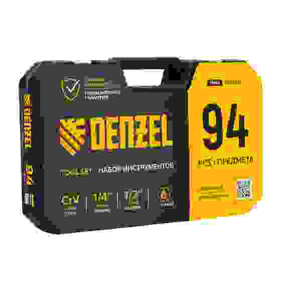 Набор инструментов, 1/2&quot;, 1/4&quot;, CrV, S2, пластиковый кейс, 94 предмета// Denzel