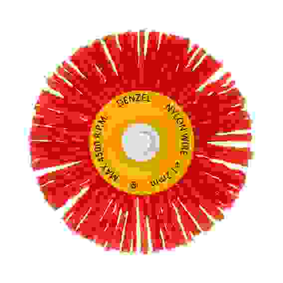 Щетка для дрели, 65 мм, Плоская, со шпилькой, нейлоновая щетина// Denzel