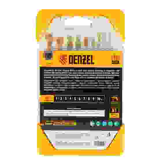 Набор сверл по металлу, 1-10 мм, HSS-Tin, Golden Tip, 10 шт// Denzel