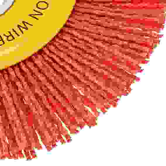 Щетка для УШМ, 125 мм, Плоская, нейлоновая щетина, посадка 22,2 мм// Denzel