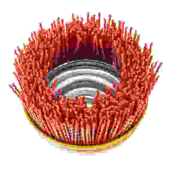 Щетка для УШМ, 100 мм, Чашка, нейлоновая щетина, М14// Denzel