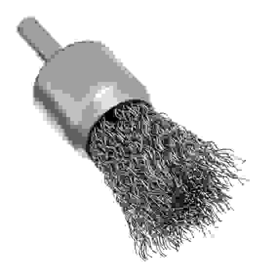 Набор щеток для дрели, 1 Плоская 50мм, 2 Чашки 25-50мм, шпилька, нерж. вит. проволока// Denzel