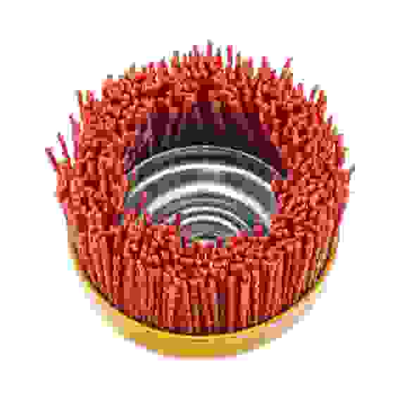 Щетка для УШМ, 75 мм, Чашка, нейлоновая щетина, М14// Denzel