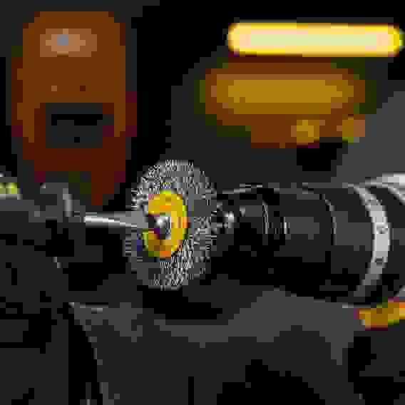 Набор щеток для дрели, 5 Плоских 25-38-50-63-75 мм, шпилька, нерж. вит. проволока// Denzel