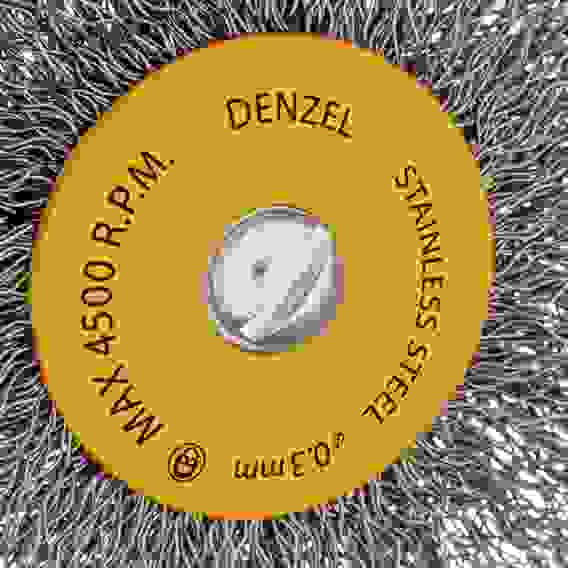 Набор щеток для дрели, 5 Плоских 25-38-50-63-75 мм, шпилька, нерж. вит. проволока// Denzel