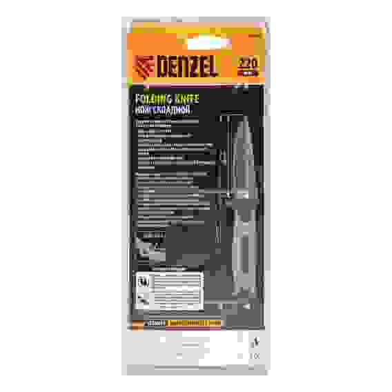 Нож складной, многоцелевой, системы Liner-Lock, с накладкой G10 на прямой рук-ке+стеклобой// Denzel