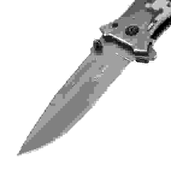 Нож складной, многоцелевой, системы Liner-Lock, с накладкой G10 на прямой рук-ке+стеклобой// Denzel