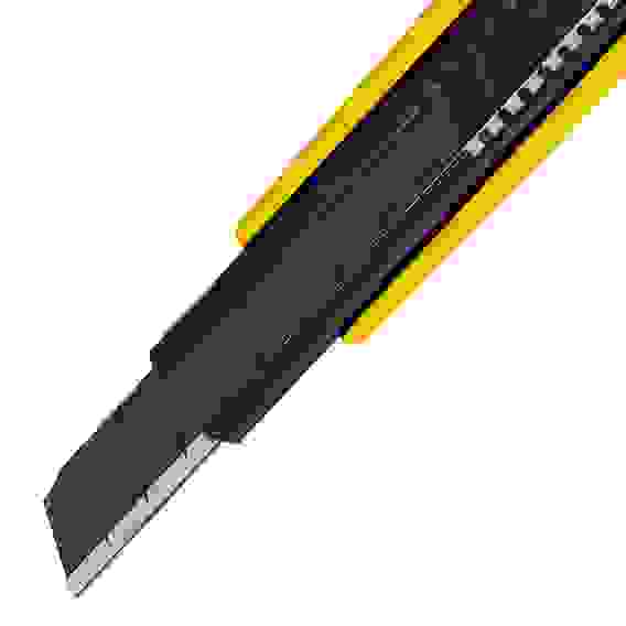 Нож, 9 мм, сменное лезвие, SK4, алюминиевый корпус, торцевой зажим// Denzel