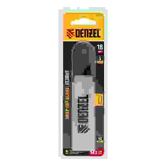 Лезвия, 18 мм, сталь SK5 - 0,6 мм, усиленные, 5 штук// Denzel