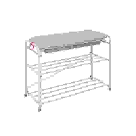 Этажерка д/обуви с ящ ЭТП3-1/МС св-сер/мат серый 2 яруса, сид.нагрузка до 100кг (Д79*Ш33*В51см) Nika