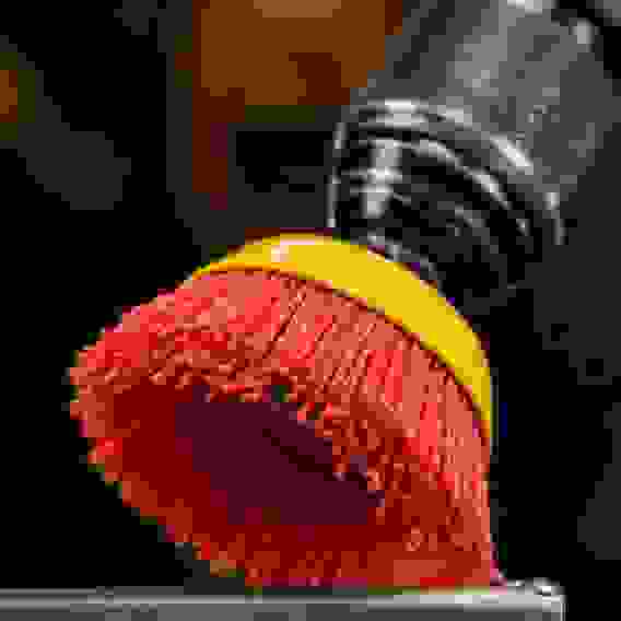 Щетка для дрели, 75 мм, Чашка, со шпилькой, нейлоновая щетина// Denzel