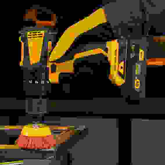 Щетка для дрели, 75 мм, Чашка, со шпилькой, нейлоновая щетина// Denzel