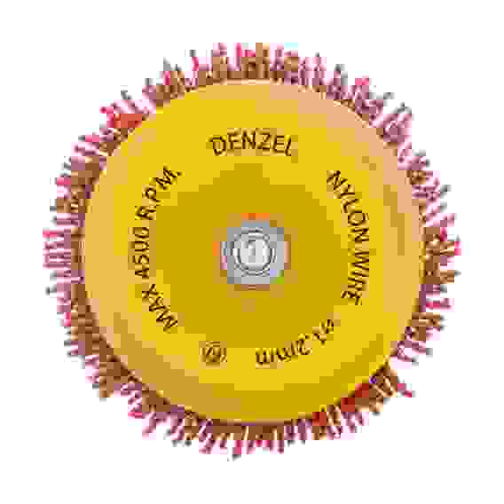 Щетка для дрели, 75 мм, Чашка, со шпилькой, нейлоновая щетина// Denzel