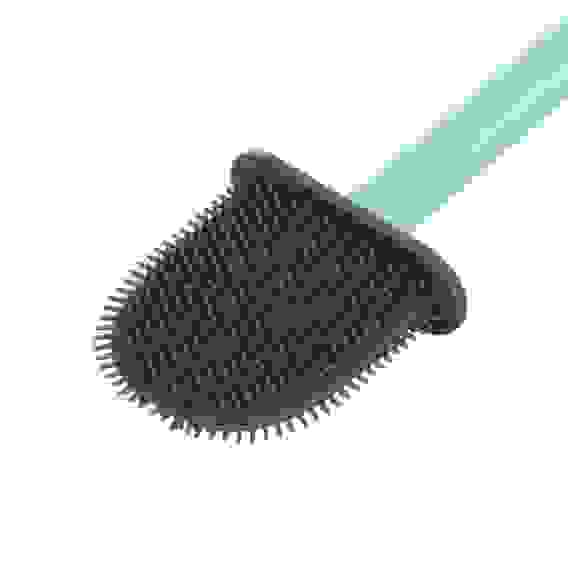 Ёрш для туалета силиконовый для труднодоступ.мест, на стену, полипропилен, 10х36,5см, голубой VETTA