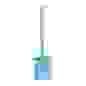 Ёрш для туалета силиконовый для труднодоступ.мест, на стену, полипропилен, 10х36,5см, голубой VETTA