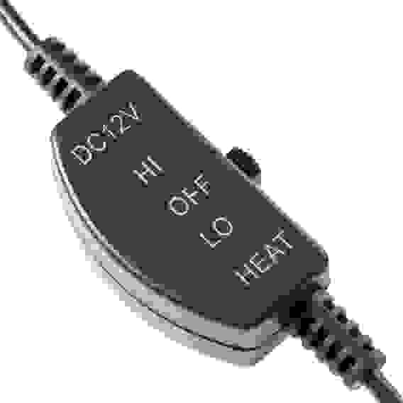 Накидка с подогревом, 12В, регулятор, 95x50 см, провод 130 см, черный ЕРМАК