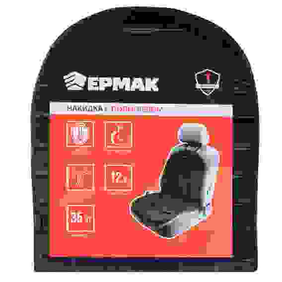 Накидка с подогревом, 12В, регулятор, 95x50 см, провод 130 см, черный ЕРМАК