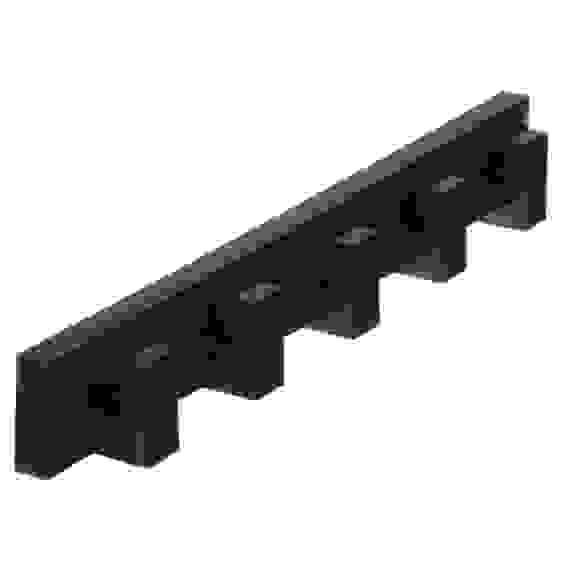 Вешалка настенная для ванной комнаты 390x48мм, 5 крючков, пластик, черный