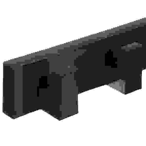 Вешалка настенная для ванной комнаты 390x48мм, 5 крючков, пластик, черный