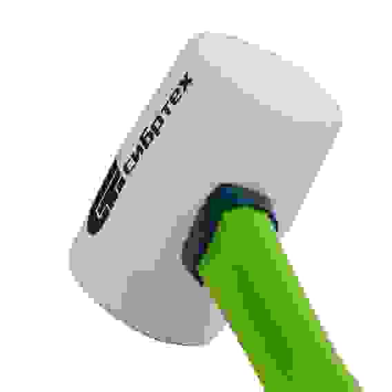 Киянка резиновая, 225г, белая резина, фибергласовая рукоятка// Сибртех