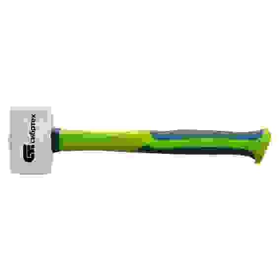 Киянка резиновая, 225г, белая резина, фибергласовая рукоятка// Сибртех