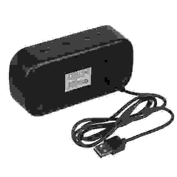 Будильник электронный, 13x6,5x3,5 см, USB/3xAAA, пластик, цвет корпуса черный