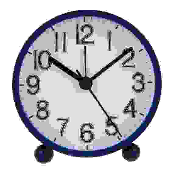 CHRONO Будильник, 9,4x9,8x4 см, пластик, 1xAA, цвет синий LADECOR