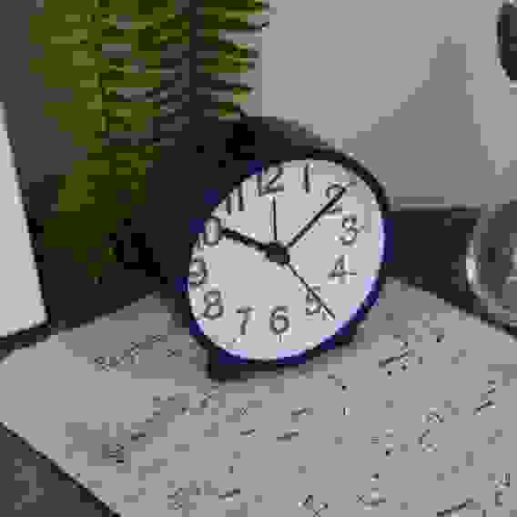 CHRONO Будильник, 9,4x9,8x4 см, пластик, 1xAA, цвет синий LADECOR