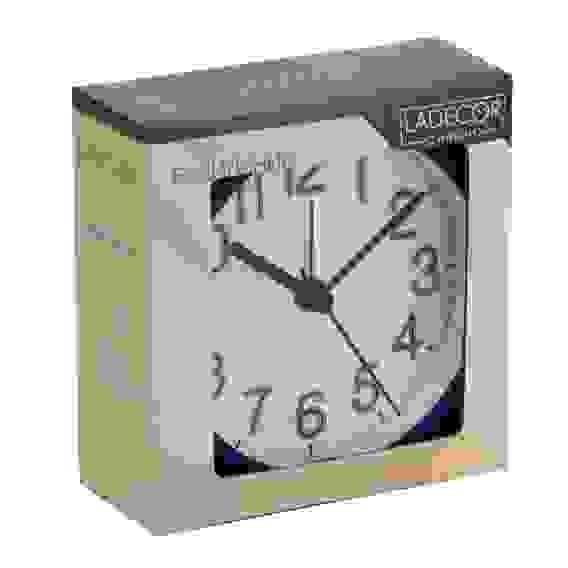 CHRONO Будильник, 9,4x9,8x4 см, пластик, 1xAA, цвет синий LADECOR