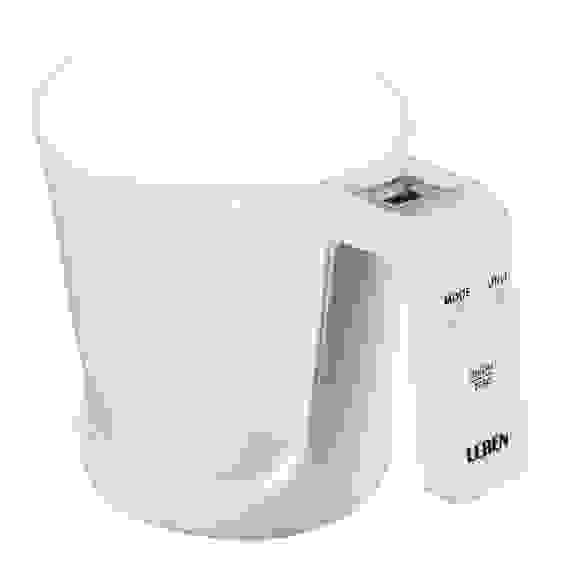 Весы кухонные электронные, LEBEN кувшин 1л, макс. нагрузка до 5кг (точн. измер. 1гр), LCD-дисплей