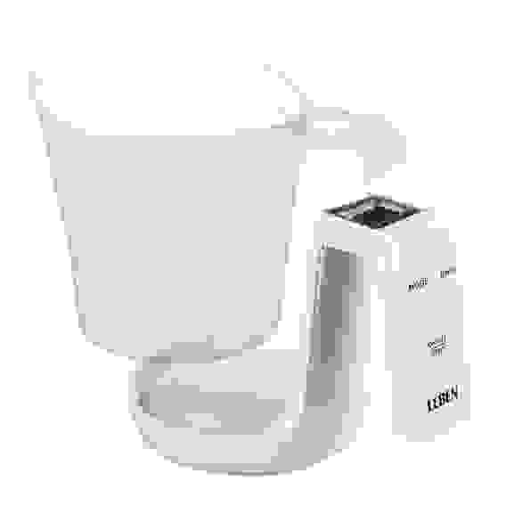 Весы кухонные электронные, LEBEN кувшин 1л, макс. нагрузка до 5кг (точн. измер. 1гр), LCD-дисплей