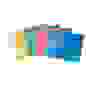 Папка-конверт на кнопке А5 (190*240мм), 150мкм, пластик, прозрачная, ассорти СТАММ