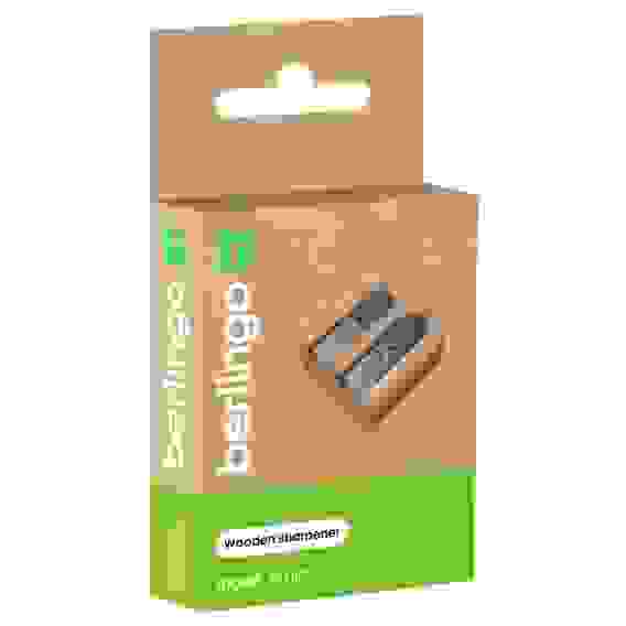 Точилка деревянная &quot;Green Series&quot;, 2 отверстия, в индивидуальной коробке, с европодвесом Berlingo