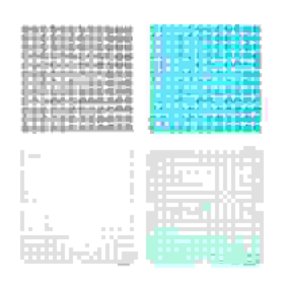 Коврик в раковину противоскользящий "Кругляш", 27x27см, 28х28см, 4 цвета VETTA