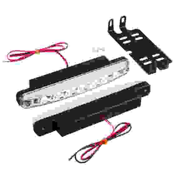Дневные ходовые огни, LED 8шт., пласт. корп., 158мм, 12V, белый, 2шт. NEW GALAXY