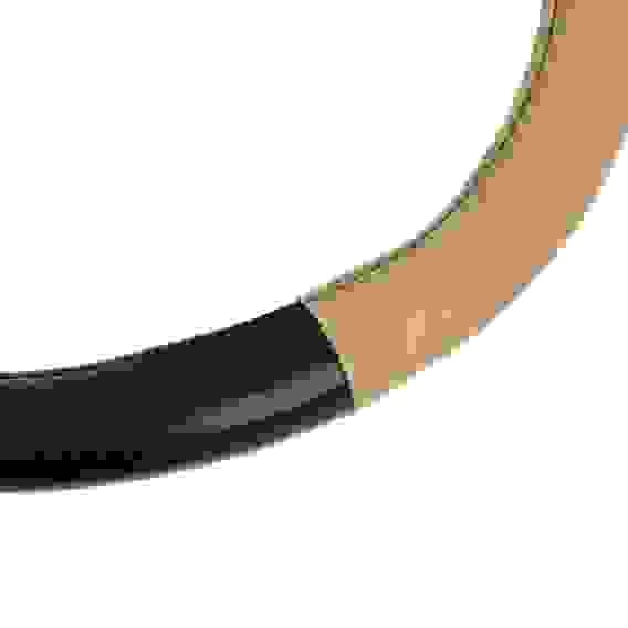 Оплетка руля, экокожа, Карбон - А, черная с бежевыми вставками, размер М ЕРМАК