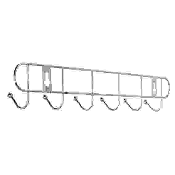 Вешалка настенная 6 крючков, эконом, металл, 32,5х5х3,5см VETTA